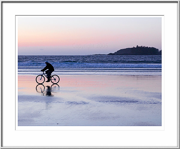 Image ID: 100-129-3 : Cyclist at Sunset 